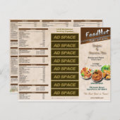 レストラントリフォールドメニュー (正面/裏面)