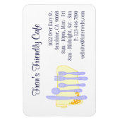 レストランビジネスカードブルーイエローカスタムマグネット マグネット (縦)