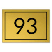 レストランブラックゴールドフォイルミニマル文字 テーブルナンバー (裏面)