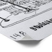 レストランブールバードモンパルナス |フランス，パリ ポスター (角)