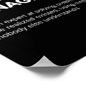 レストランマネージャおもしろいの定義 ポスター (角)