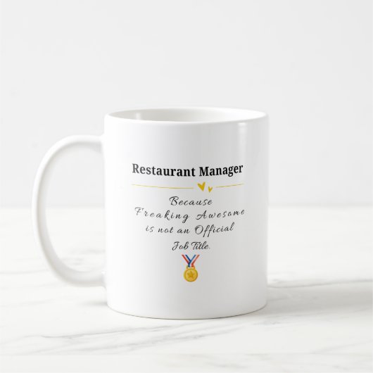 レストランマネージャー コーヒーマグカップ (左)
