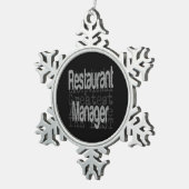 レストランマネージャーExtraordinaire スノーフレークピューターオーナメント (右)