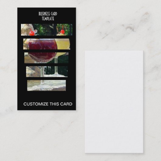 レストランマーファンシーガリタカクテル 名刺 (正面/裏面)