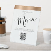 レストランメニューのQRコードテーブルペデスタル標識 台座サイン (インサイチュ)