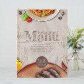 レストランメニューソフト背景(テンプレート) メニュー (スタンド正面)