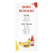 レストランメニューハンバーガーホットドッグ ラックカード (正面)