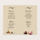 レストランメニュー折り畳みビジネスカード 名刺 (内部フラット)