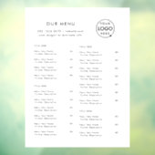 レストランメニュー |ミニマリストロゴケータリングカフェ ウィンドウサイン (シート3)