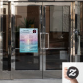 レストランメニュー | ミニマリストロゴケータリングカフェWi ウィンドウサイン (オフィスドア)