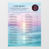 レストランメニュー | ミニマリストロゴケータリングカフェWi ウィンドウサイン (シート)