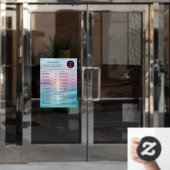 レストランメニュー | ミニマリストロゴ ケータリングカフェ ウィンドウサイン (オフィスドア)