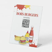 レストランメニューQRコードテンプレート 台座サイン (正面)