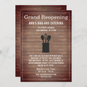 レストランリオープンウッ素朴ドクロック 招待状 (正面/裏面)