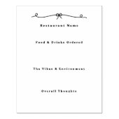 レストランレビューJunk Journal Stamp ラバースタンプ (インプリント)