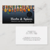 レストランロゴ | スプーンのハーブとスパイス 名刺 (正面/裏面)