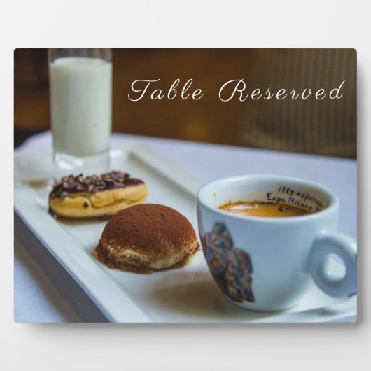 レストラン予約の卓上プレートとイーゼル フォトプラーク (正面)