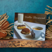 レストラン予約の卓上プレートとイーゼル フォトプラーク (側面)