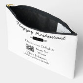 レストラン名スキャンQRメニュー追加連絡詳細n アクセサリーポーチ (見開き)