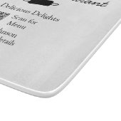 レストラン名スキャンQRメニュー追加連絡詳細n カッティングボード (角)