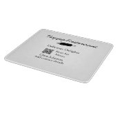 レストラン名スキャンQRメニュー追加連絡詳細n カッティングボード (角)