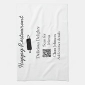 レストラン名スキャンQRメニュー追加連絡詳細n キッチンタオル (縦)