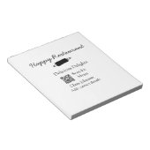 レストラン名スキャンQRメニュー追加連絡詳細n ノートパッド (アングル)