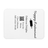 レストラン名スキャンQRメニュー追加連絡詳細n マグネット (横)