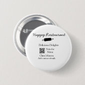 レストラン名スキャンQRメニュー追加連絡詳細n 缶バッジ (正面&裏面)