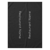 レストラン名ブラックアンドホワイト文字テンプレート テーブルクロス (正面)