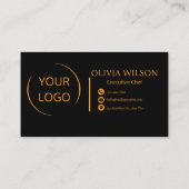 レストラン名刺ケータリングとシェフ 名刺 (裏面)