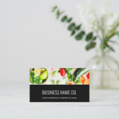 レストラン名刺/ブラックBG 名刺 (スタンド正面)