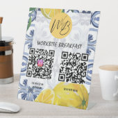 レストラン地中海のメニューInstagram Qrコード 台座サイン (インサイチュ)