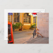 レストラン外のメニュー、自転車、シャドー・フランス ポストカード (正面/裏面)