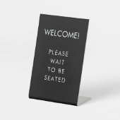 レストラン待って着席の看板 台座サイン (正面)
