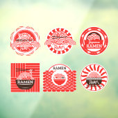 レストラン日本ので提供されるラーメン麺 ウィンドウサイン (シート3)