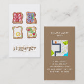 レストラン水彩の食品ロゴマップ 名刺 (正面/裏面)