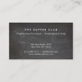 レストラン用のスプーンナイフの黒板ロゴ 名刺