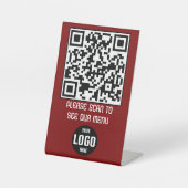 レストラン用カスタムQRコードメニュー台座看板 台座サイン (正面)