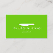 レストラン用シェフナイフのグリーンケータリング 名刺 (正面)