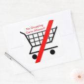 レストラン用品なしショッピングカートのステッカー スクエアシール (封筒)