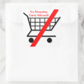 レストラン用品なしショッピングカートのステッカー スクエアシール (バッグ)