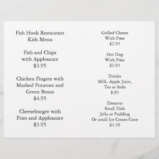 レストラン用品キッズメニュー着色パック