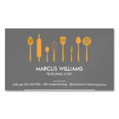 レストラン用品 |エグゼクティブシェフ マグネット名刺 (正面)