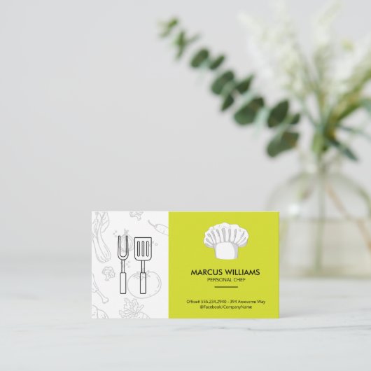 レストラン用品 |エグゼクティブシェフ |所有者 名刺 (スタンド正面)