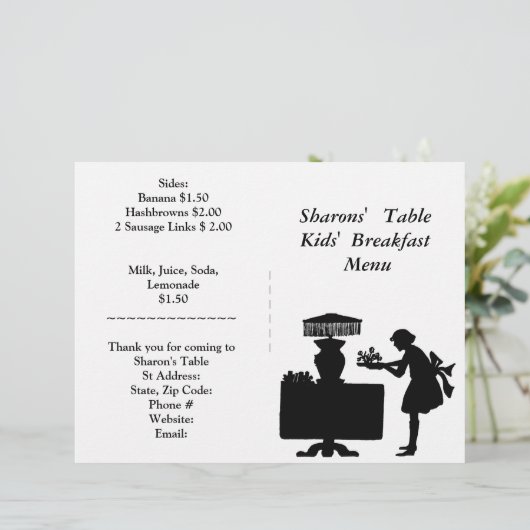 レストラン用品、キッズブレックファーメニューカスタマイズ (スタンド正面)