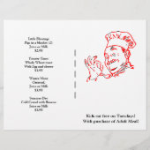 レストラン用品、キッズブレックファーメニューカスタマイズ (裏面)