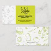 レストラン用品 |シェフが料理を出す 名刺 (正面/裏面)