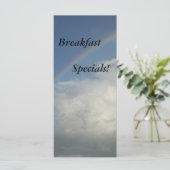 レストラン用品、朝食スペシャル、レインボー メニュー (スタンド正面)