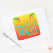 「レストラン用品」無料Wi-Fiシール スクエアシール (封筒)